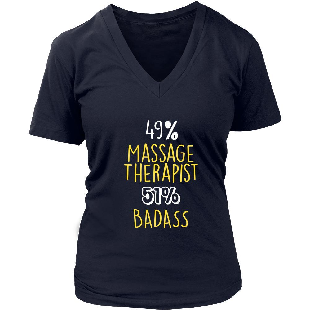 Massage Therapist Shirt - 49% Massage Therapist 51% Badass Profession-T-shirt-Teelime | shirts-hoodies-mugs