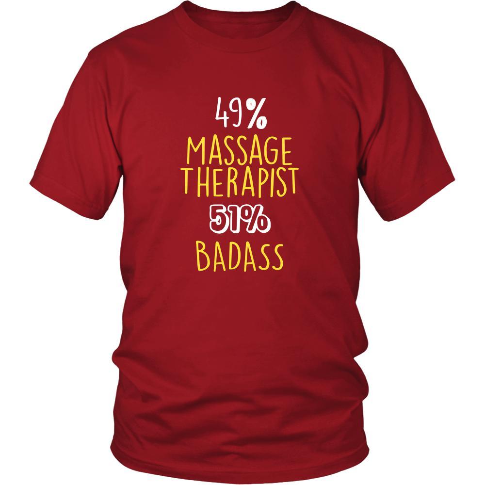 Massage Therapist Shirt - 49% Massage Therapist 51% Badass Profession-T-shirt-Teelime | shirts-hoodies-mugs