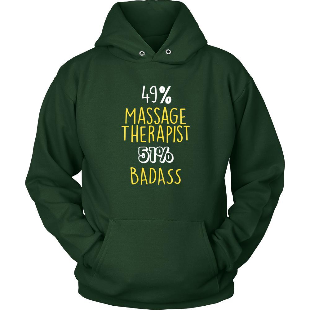Massage Therapist Shirt - 49% Massage Therapist 51% Badass Profession-T-shirt-Teelime | shirts-hoodies-mugs