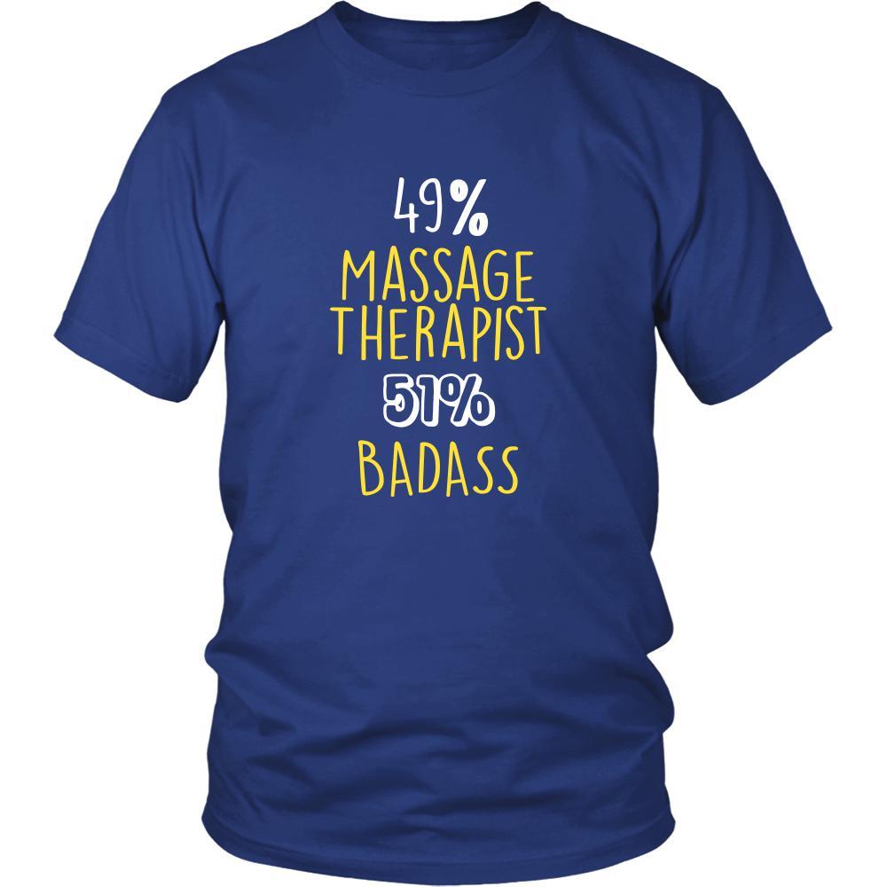 Massage Therapist Shirt - 49% Massage Therapist 51% Badass Profession-T-shirt-Teelime | shirts-hoodies-mugs