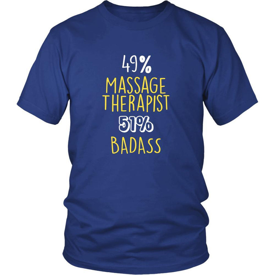 Massage Therapist Shirt - 49% Massage Therapist 51% Badass Profession-T-shirt-Teelime | shirts-hoodies-mugs