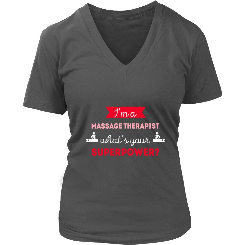 Massage therapist Shirt - I'm a Massage therapist, what's your superpower? - Profession Gift-T-shirt-Teelime | shirts-hoodies-mugs