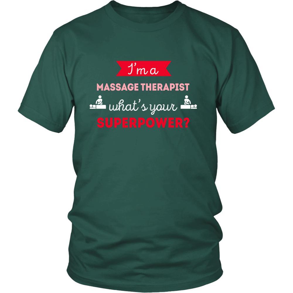 Massage therapist Shirt - I'm a Massage therapist, what's your superpower? - Profession Gift-T-shirt-Teelime | shirts-hoodies-mugs