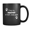 Mastiff I Hug My Mastiff 11oz Black Mug-Drinkware-Teelime | shirts-hoodies-mugs