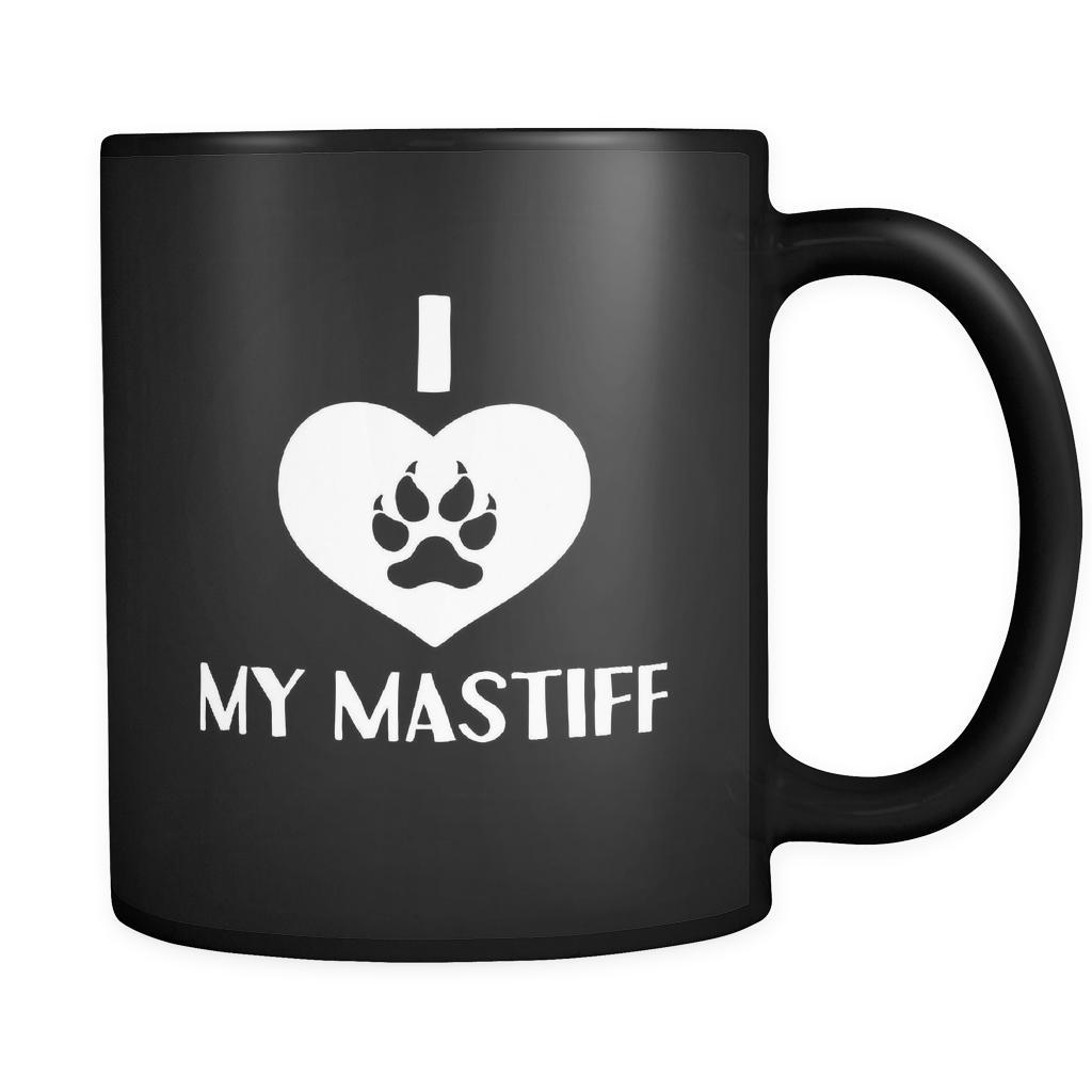 Mastiff I Love My Mastiff 11oz Black Mug