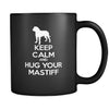 Mastiff Keep Calm and Hug Your Mastiff 11oz Black Mug-Drinkware-Teelime | shirts-hoodies-mugs