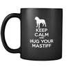 Mastiff Keep Calm and Hug Your Mastiff 11oz Black Mug-Drinkware-Teelime | shirts-hoodies-mugs