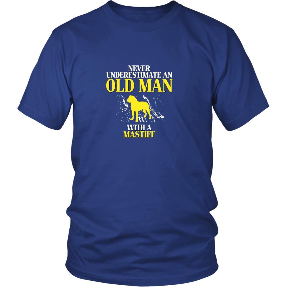 Mastiff Shirt - Never underestimate an old man with a Mastiff Grandfather Dog Gift-T-shirt-Teelime | shirts-hoodies-mugs