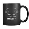 Mastiff This Girl Loves Her Mastiff 11oz Black Mug-Drinkware-Teelime | shirts-hoodies-mugs