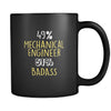 Mechanical Engineer 49% Mechanical Engineer 51% Badass 11oz Black Mug-Drinkware-Teelime | shirts-hoodies-mugs