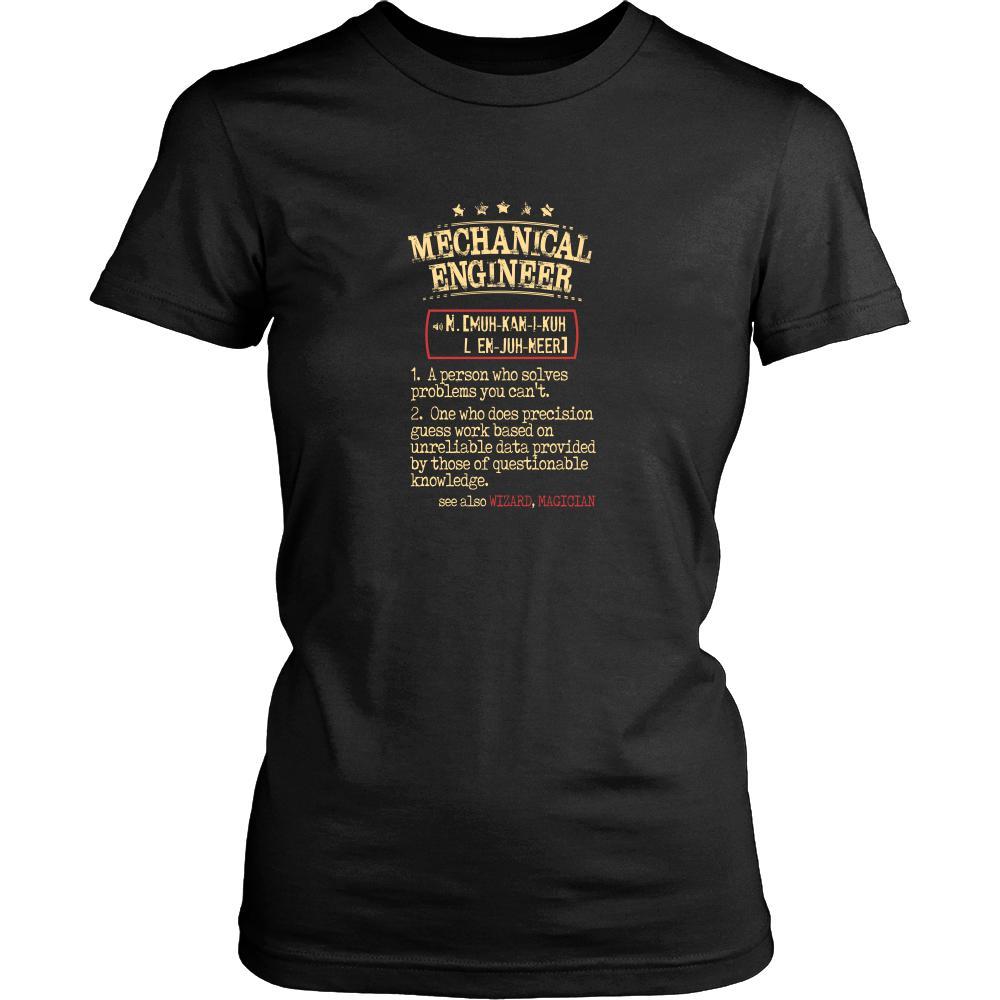 Mechanical Engineer Shirt - Mechanical Engineer a person who solves problems you can't. see also WIZARD, MAGICIAN Profession Gift-T-shirt-Teelime | shirts-hoodies-mugs