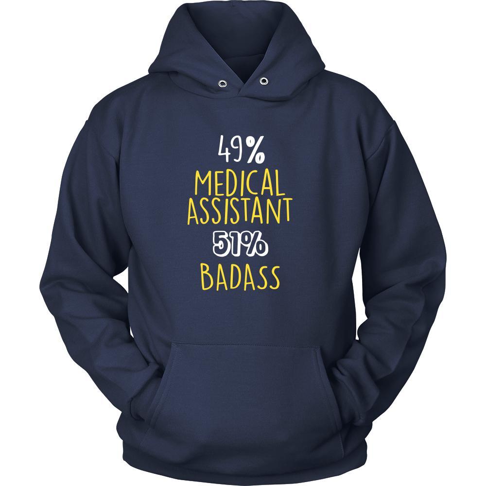 Medical Assistant Shirt - 49% Medical Assistant 51% Badass Profession-T-shirt-Teelime | shirts-hoodies-mugs
