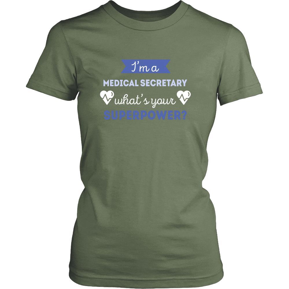 Medical Secretary Shirt - I'm a Medical Secretary, what's your superpower? - Profession Gift-T-shirt-Teelime | shirts-hoodies-mugs