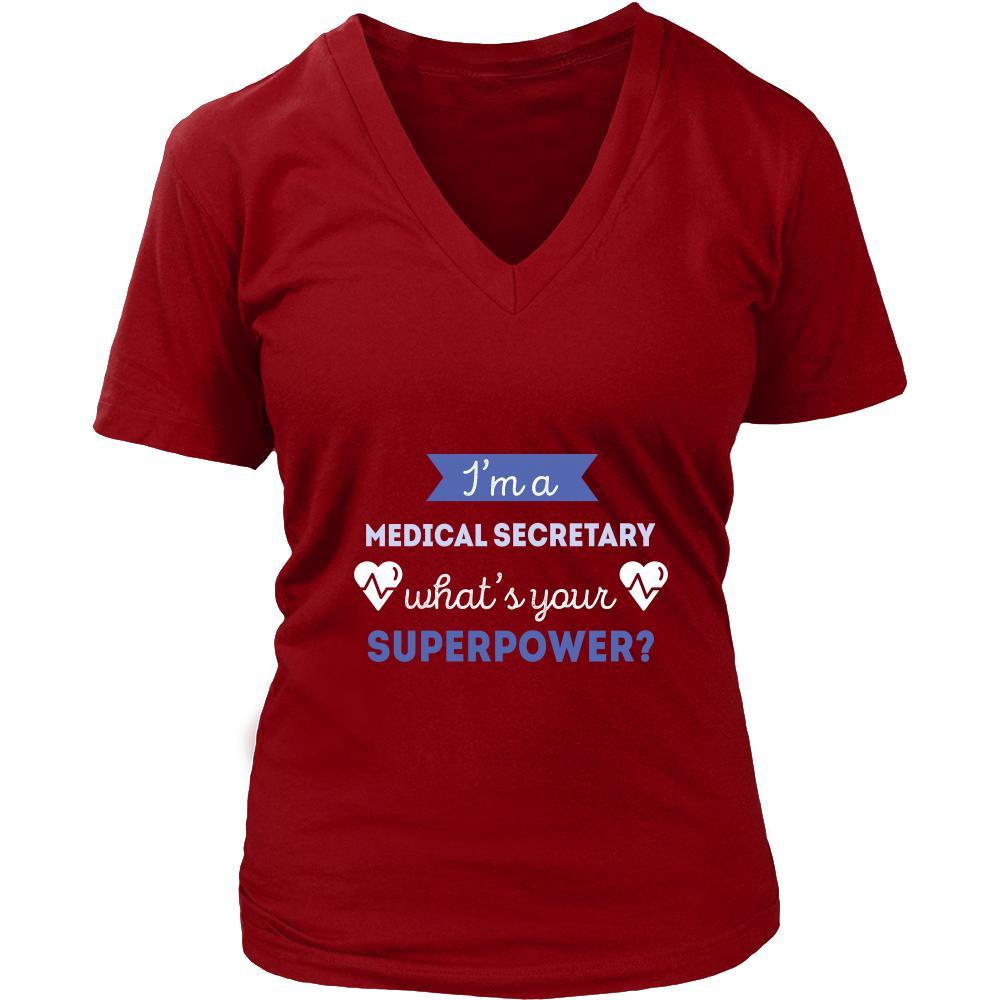 Medical Secretary Shirt - I'm a Medical Secretary, what's your superpower? - Profession Gift-T-shirt-Teelime | shirts-hoodies-mugs
