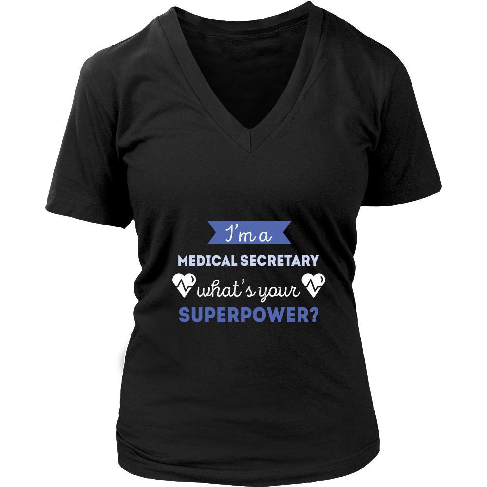 Medical Secretary Shirt - I'm a Medical Secretary, what's your superpower? - Profession Gift-T-shirt-Teelime | shirts-hoodies-mugs