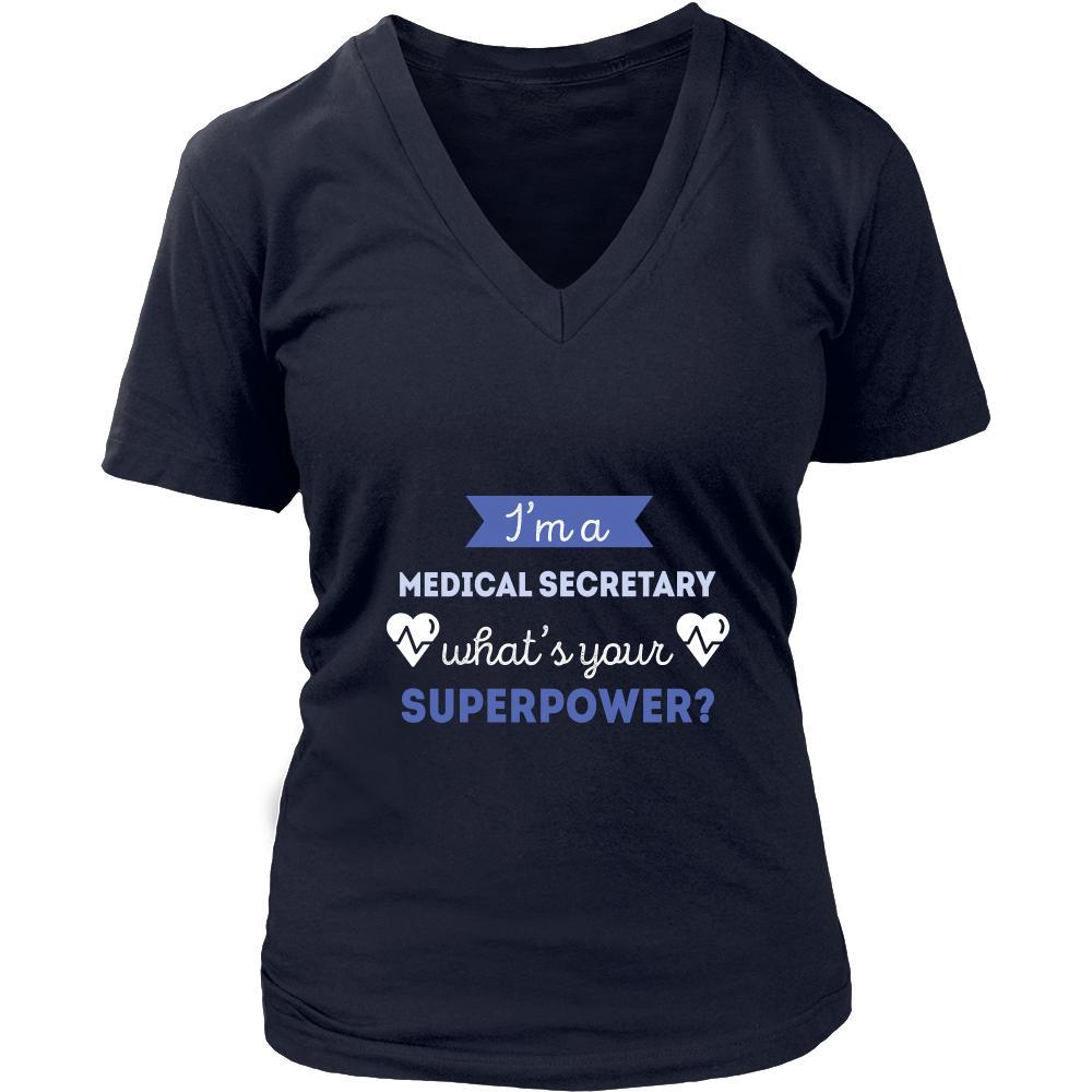 Medical Secretary Shirt - I'm a Medical Secretary, what's your superpower? - Profession Gift-T-shirt-Teelime | shirts-hoodies-mugs