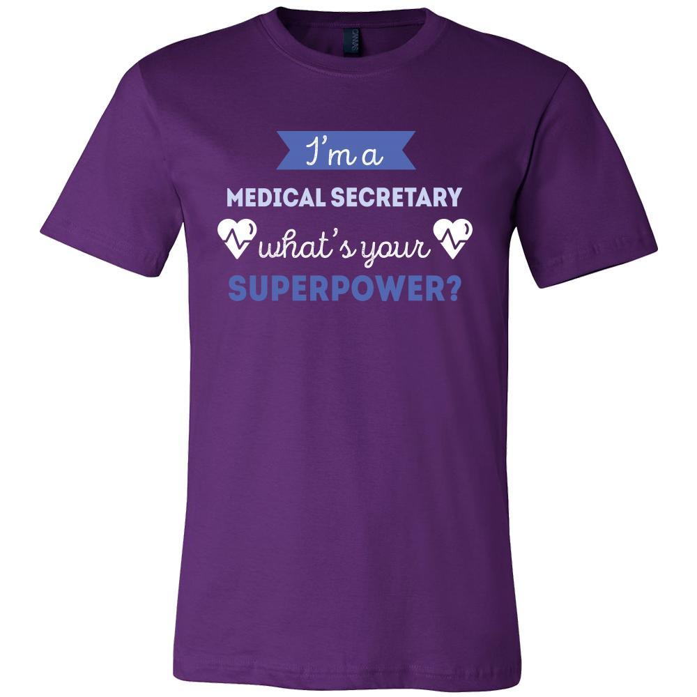 Medical Secretary Shirt - I'm a Medical Secretary, what's your superpower? - Profession Gift-T-shirt-Teelime | shirts-hoodies-mugs