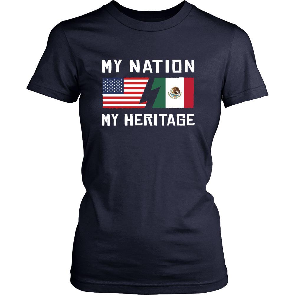 Mexican Shirt - My Nation - My Heritage - Native Mexico Roots Gift-T-shirt-Teelime | shirts-hoodies-mugs