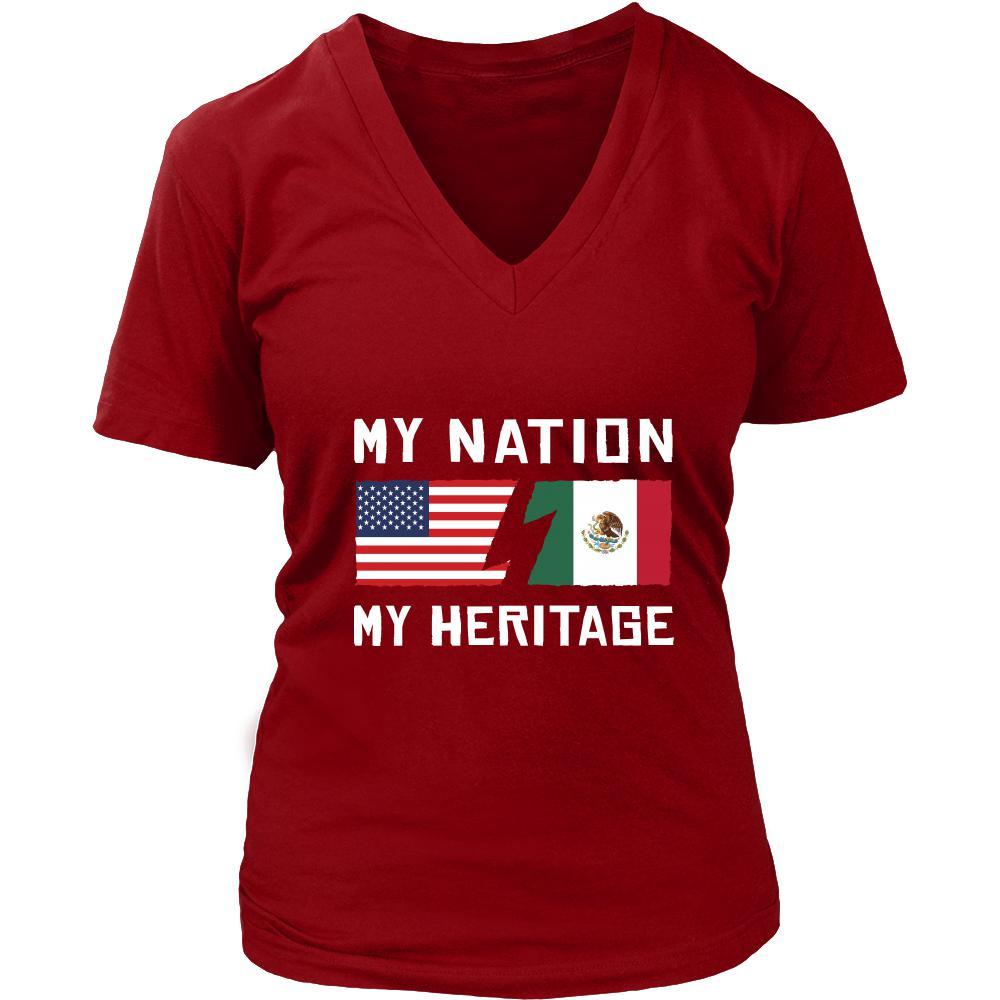 Mexican Shirt - My Nation - My Heritage - Native Mexico Roots Gift-T-shirt-Teelime | shirts-hoodies-mugs