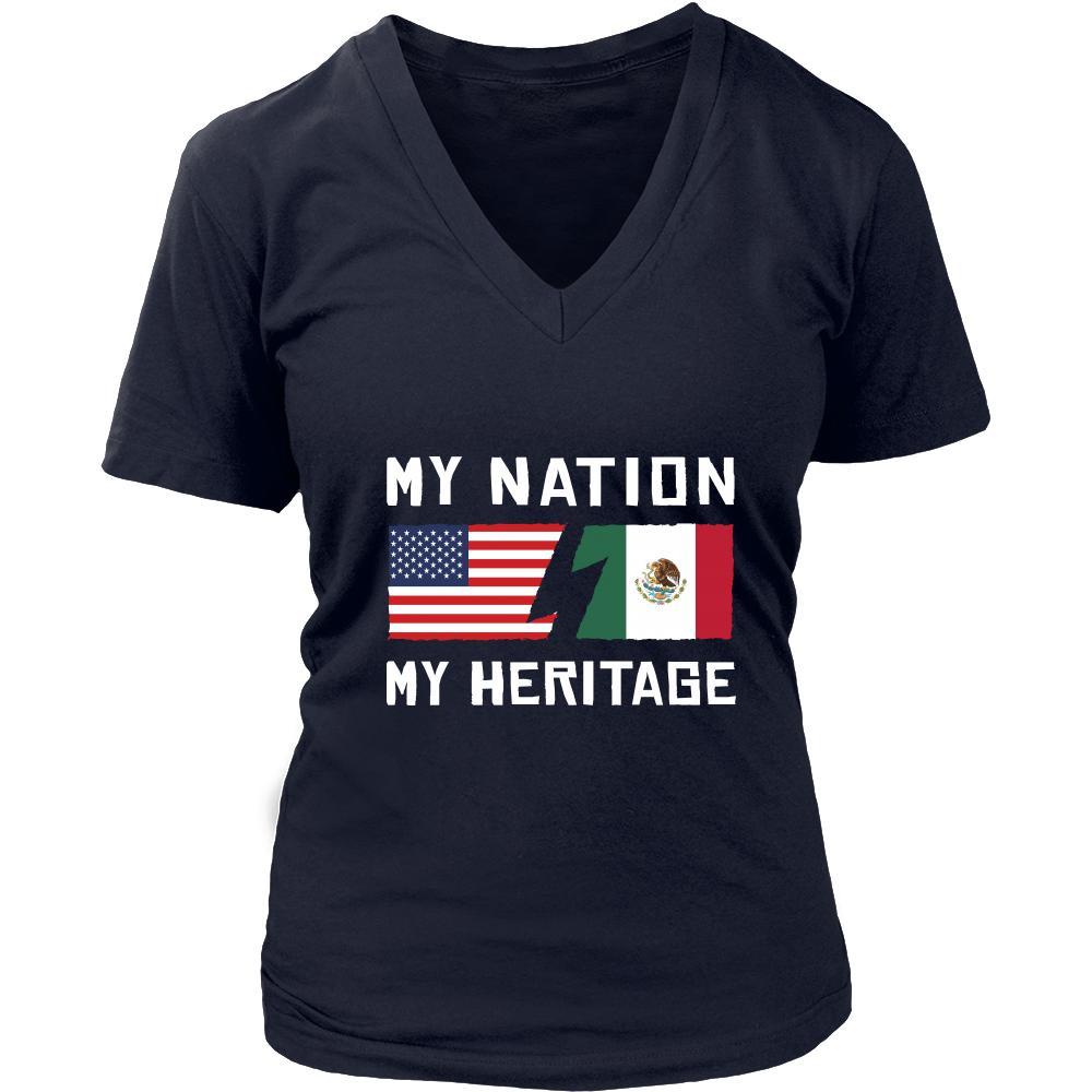 Mexican Shirt - My Nation - My Heritage - Native Mexico Roots Gift-T-shirt-Teelime | shirts-hoodies-mugs