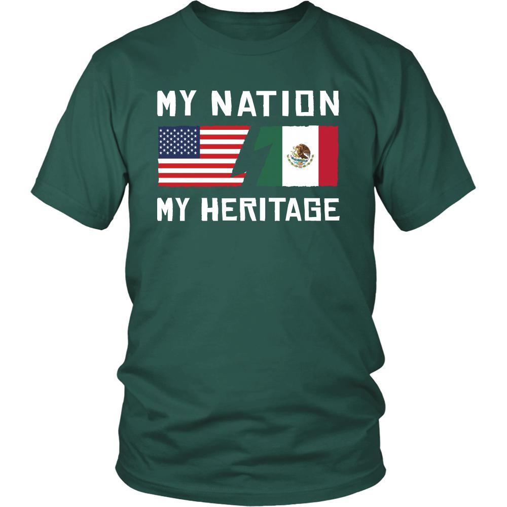 Mexican Shirt - My Nation - My Heritage - Native Mexico Roots Gift-T-shirt-Teelime | shirts-hoodies-mugs