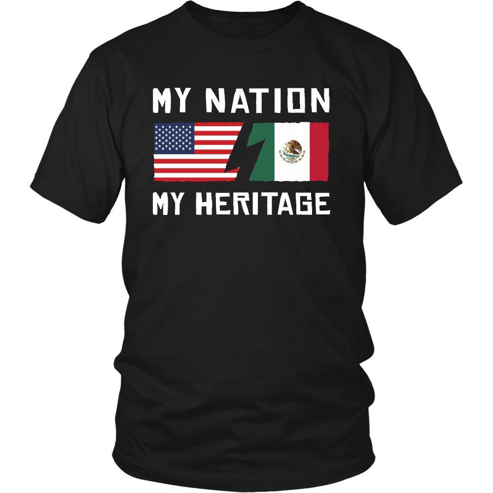 Mexican Shirt - My Nation - My Heritage - Native Mexico Roots Gift-T-shirt-Teelime | shirts-hoodies-mugs
