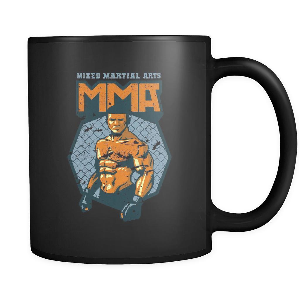 MMA MMA 11oz Black Mug-Drinkware-Teelime | shirts-hoodies-mugs