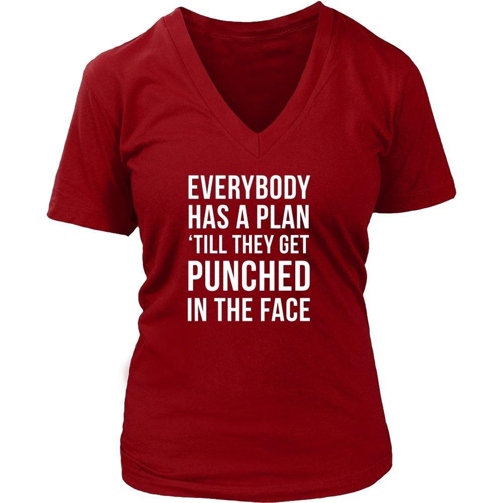 MMA T Shirt - Everybody has a plan 'till they get punched in the face-T-shirt-Teelime | shirts-hoodies-mugs