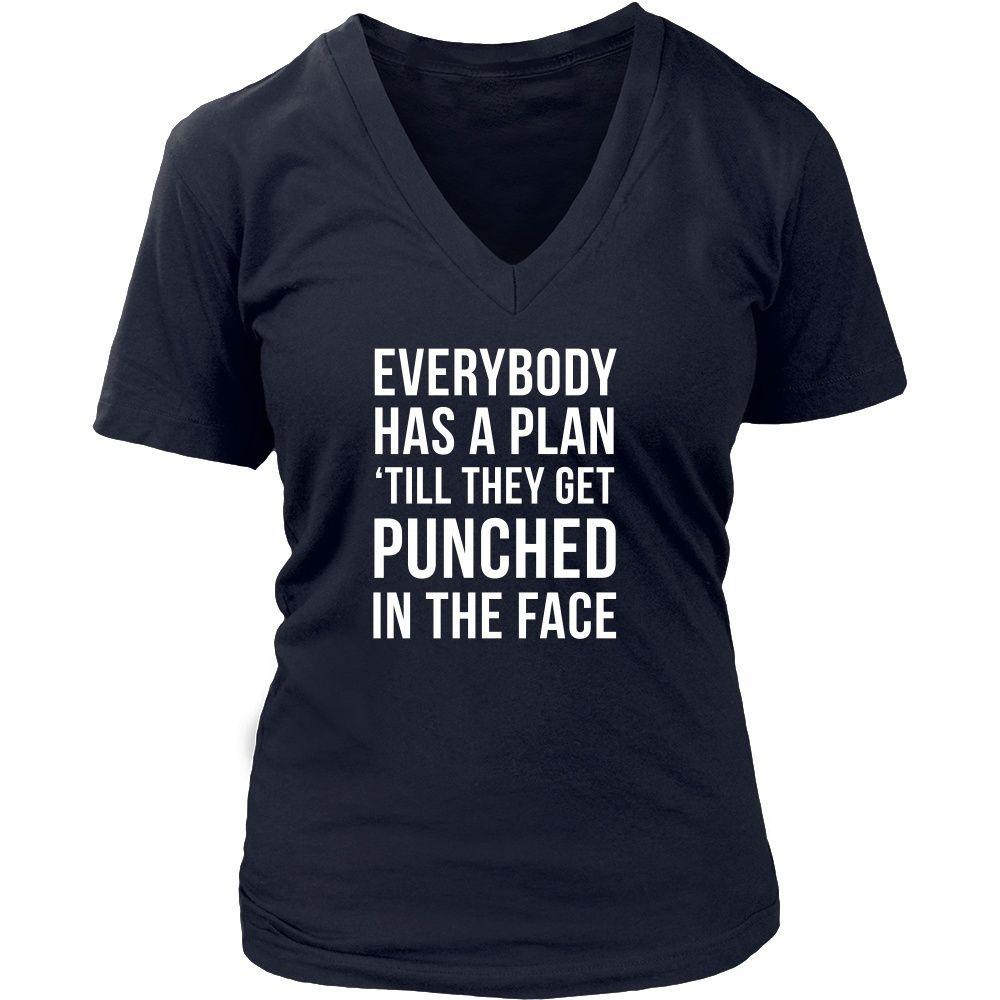 MMA T Shirt - Everybody has a plan 'till they get punched in the face-T-shirt-Teelime | shirts-hoodies-mugs