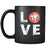 MMA / Taekwondo  - LOVE Martial Arts   - 11oz Black Mug