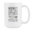 Money can't buy happiness Dogs mug - Dogs Coffee cup (15oz) White-Drinkware-Teelime | shirts-hoodies-mugs