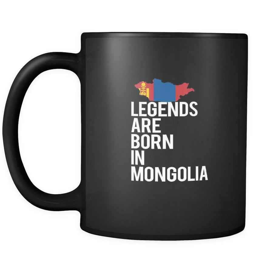 Mongolia Legends are born in Mongolia 11oz Black Mug-Drinkware-Teelime | shirts-hoodies-mugs