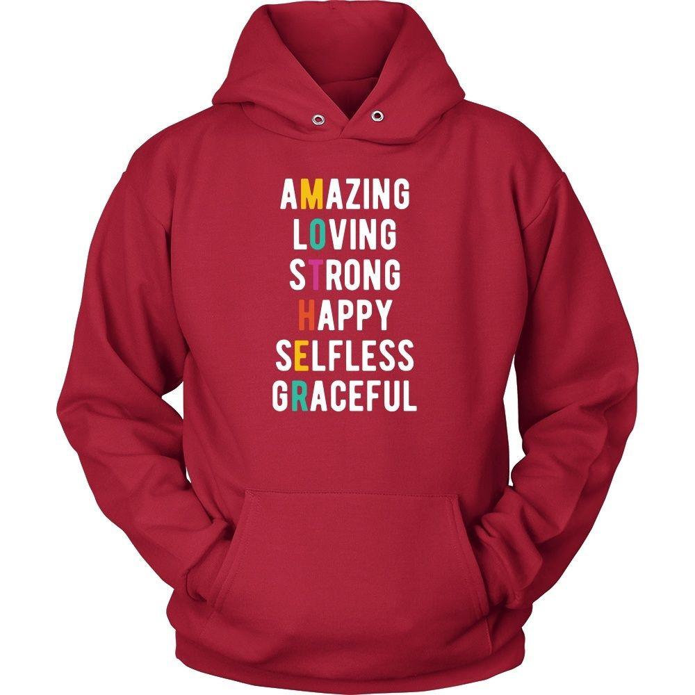 Mother's Day T Shirt - Amazing Loving Strong Happy Selfless Graceful Mother-T-shirt-Teelime | shirts-hoodies-mugs