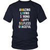 Mother's Day T Shirt - Amazing Loving Strong Happy Selfless Graceful Mother-T-shirt-Teelime | shirts-hoodies-mugs