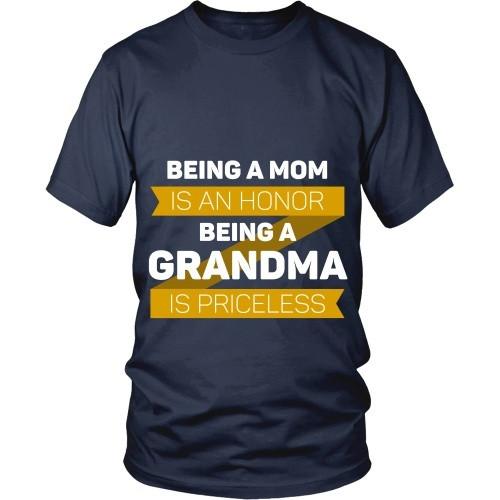 Mother's Day T Shirt - Being a Mom is an honor Being a Grandma is priceless-T-shirt-Teelime | shirts-hoodies-mugs
