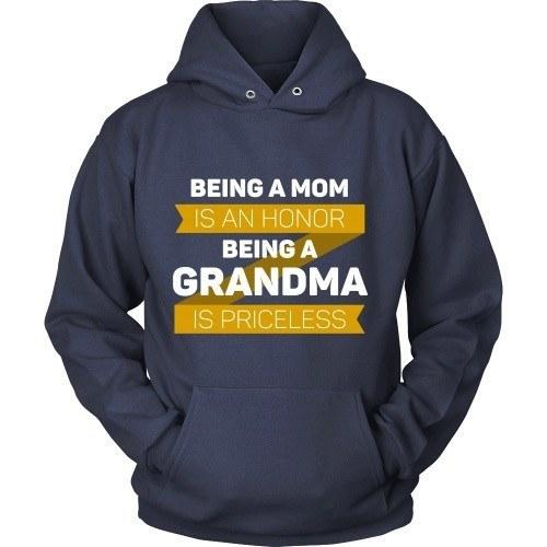Mother's Day T Shirt - Being a Mom is an honor Being a Grandma is priceless-T-shirt-Teelime | shirts-hoodies-mugs