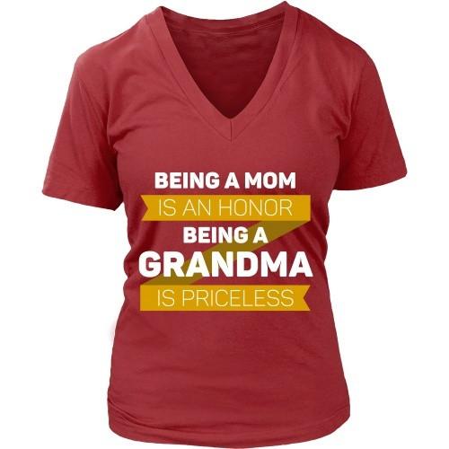 Mother's Day T Shirt - Being a Mom is an honor Being a Grandma is priceless-T-shirt-Teelime | shirts-hoodies-mugs