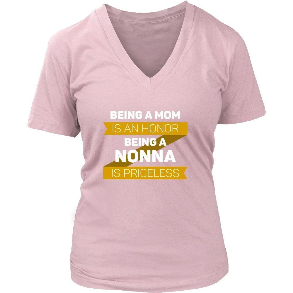 Mother's Day T Shirt - Being a Mom is an honor Being a Nonna is priceless-T-shirt-Teelime | shirts-hoodies-mugs