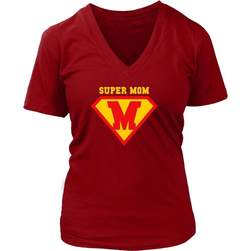Mother's Day T Shirt - Super Mom-T-shirt-Teelime | shirts-hoodies-mugs