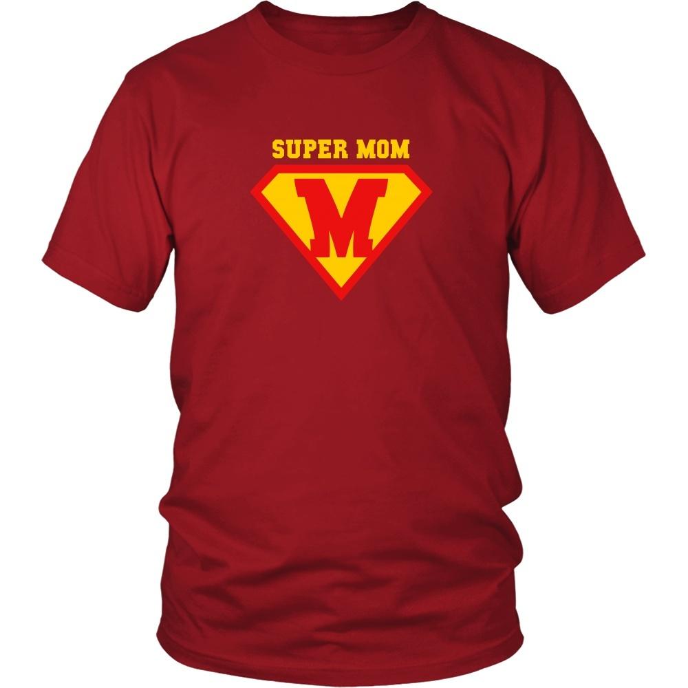 Mother's Day T Shirt - Super Mom-T-shirt-Teelime | shirts-hoodies-mugs