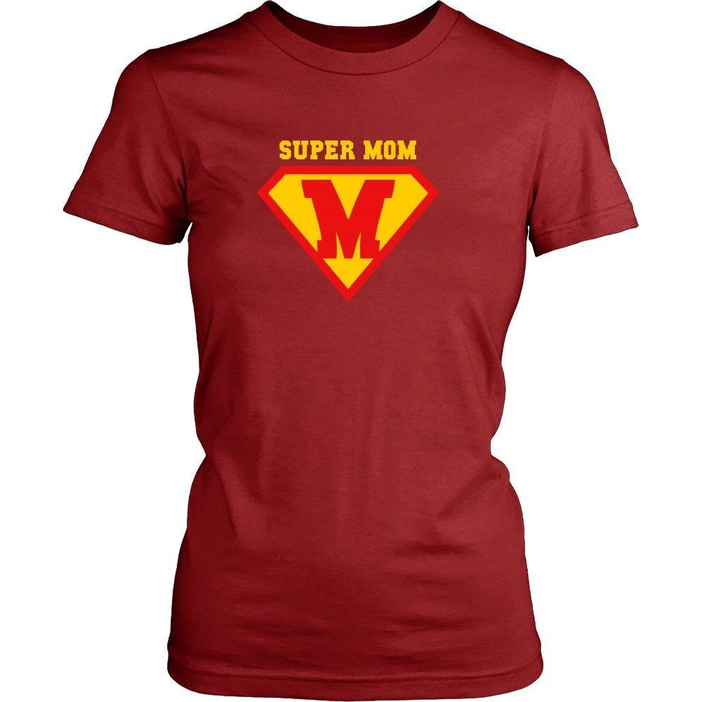 Mother's Day T Shirt - Super Mom-T-shirt-Teelime | shirts-hoodies-mugs