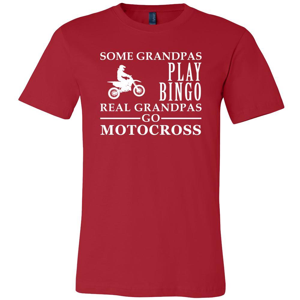 Motocross Shirt Some Grandpas play bingo, real Grandpas go Motocross Family Hobby-T-shirt-Teelime | shirts-hoodies-mugs