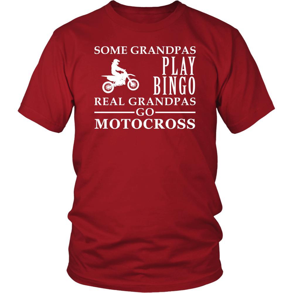 Motocross Shirt Some Grandpas play bingo, real Grandpas go Motocross Family Hobby-T-shirt-Teelime | shirts-hoodies-mugs