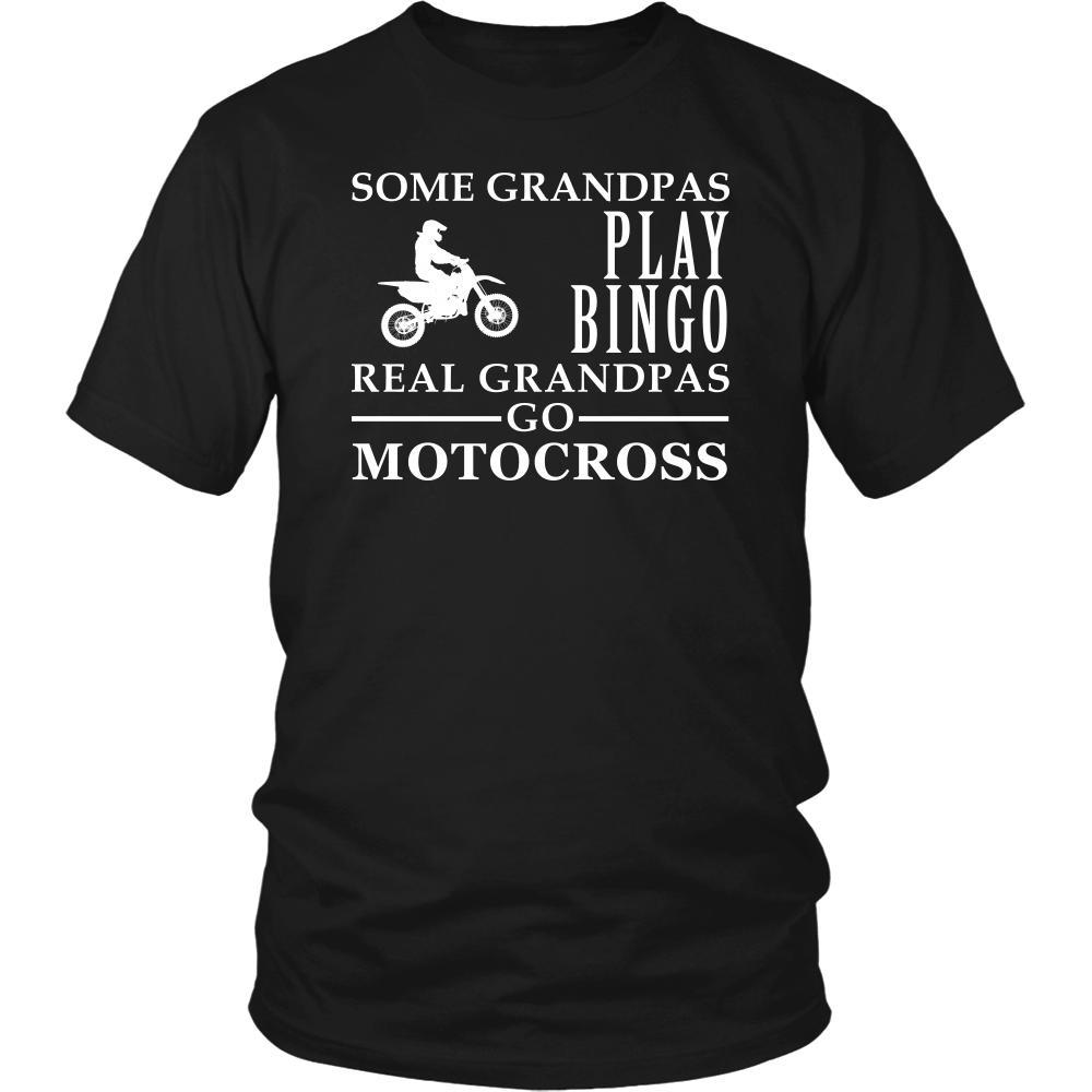 Motocross Shirt Some Grandpas play bingo, real Grandpas go Motocross Family Hobby-T-shirt-Teelime | shirts-hoodies-mugs