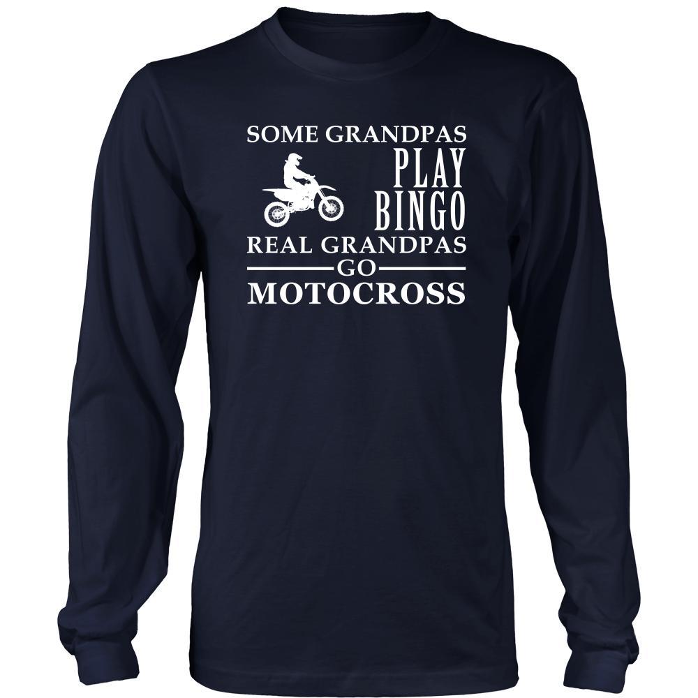 Motocross Shirt Some Grandpas play bingo, real Grandpas go Motocross Family Hobby-T-shirt-Teelime | shirts-hoodies-mugs
