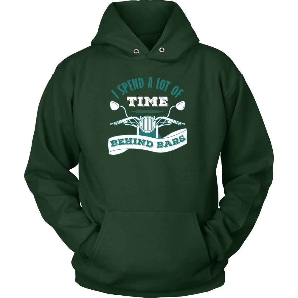 Motorcycle T Shirt - I spend a lot of time behind bars-T-shirt-Teelime | shirts-hoodies-mugs