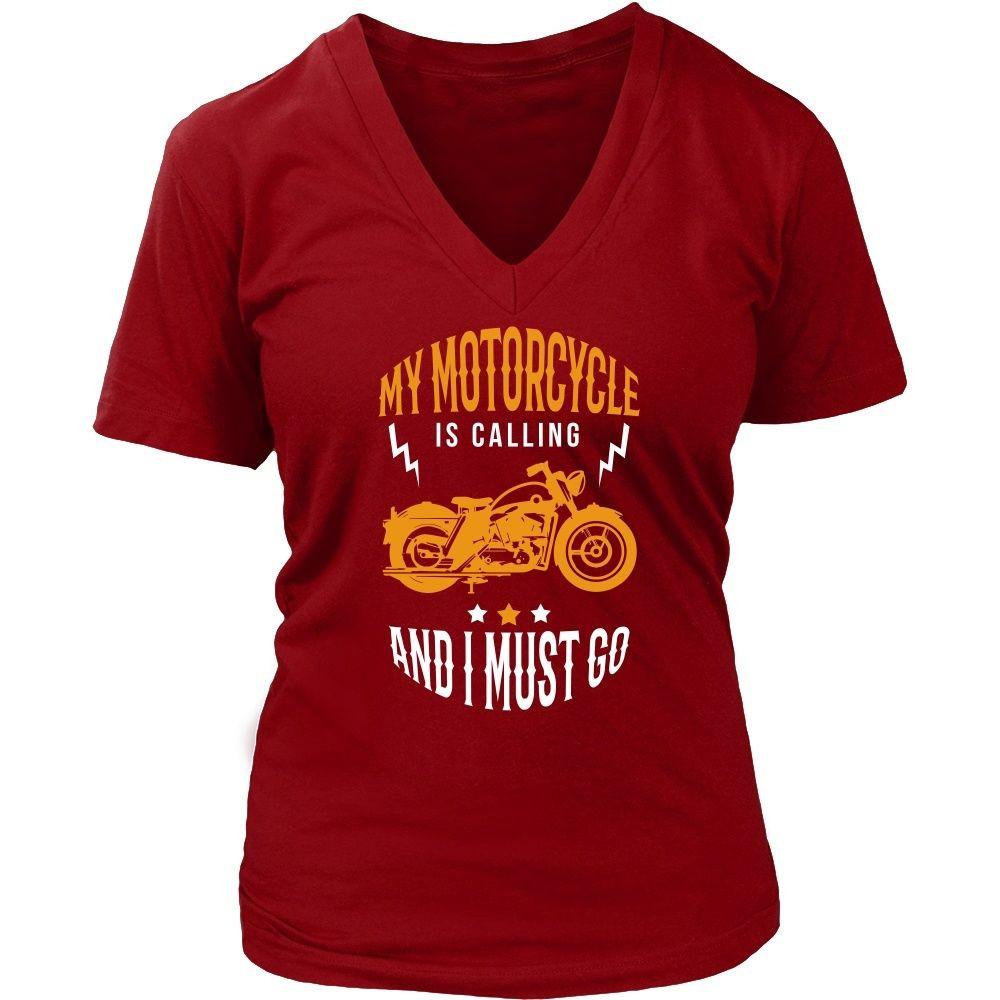 Motorcycle T Shirt - My motorcycle is calling and I must go-T-shirt-Teelime | shirts-hoodies-mugs