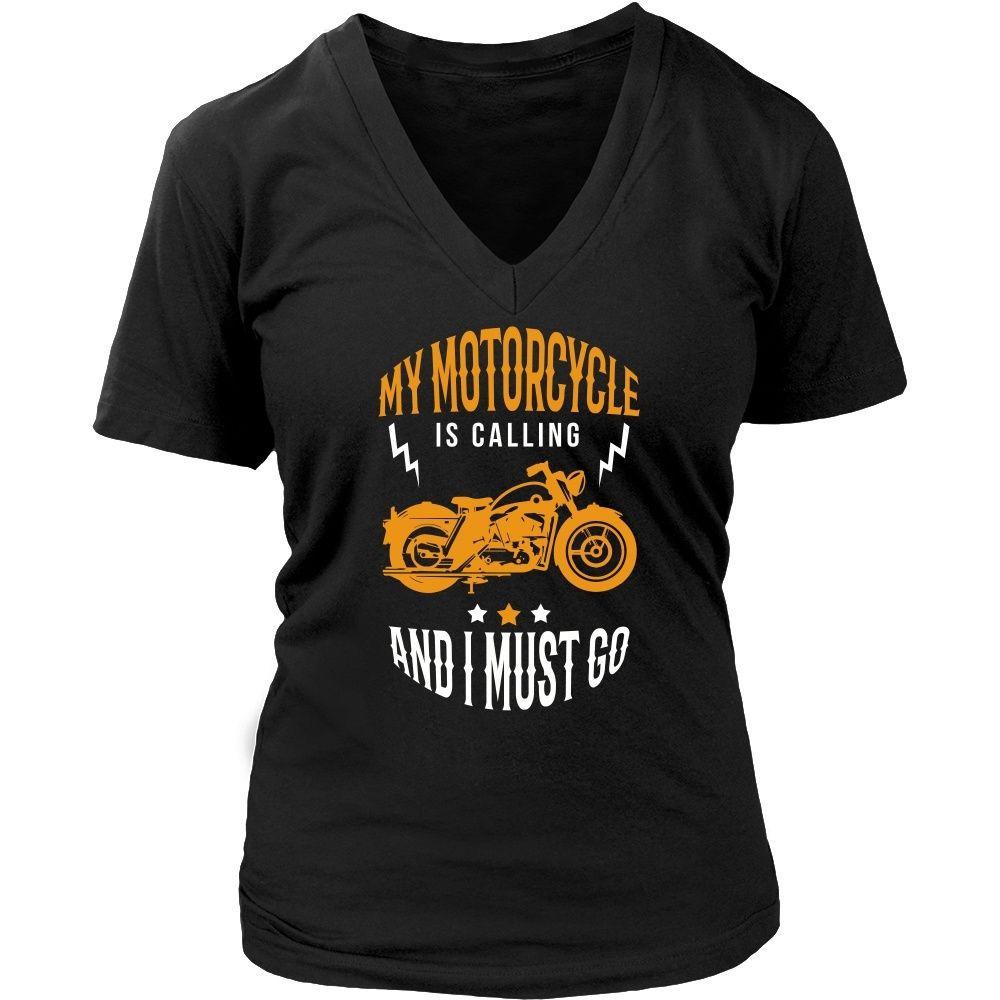 Motorcycle T Shirt - My motorcycle is calling and I must go-T-shirt-Teelime | shirts-hoodies-mugs