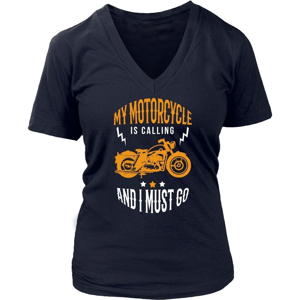 Motorcycle T Shirt - My motorcycle is calling and I must go-T-shirt-Teelime | shirts-hoodies-mugs