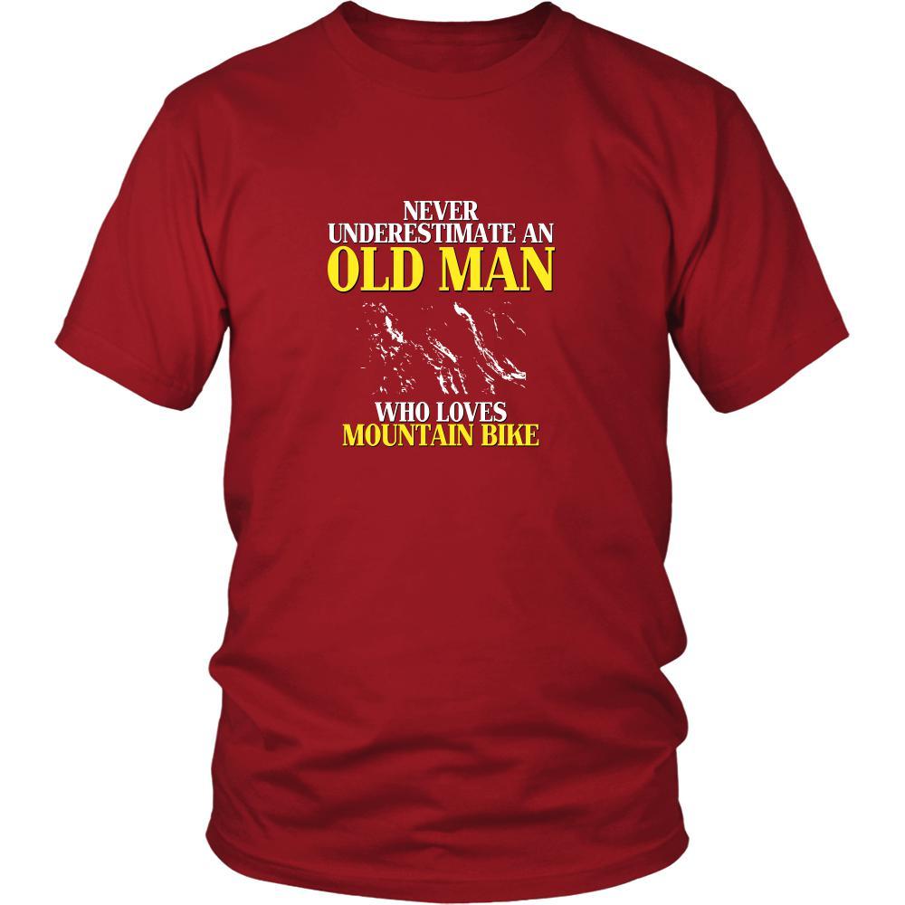 Mountain bike Shirt - Never underestimate an old man who loves mountain bike Grandfather Hobby Gift-T-shirt-Teelime | shirts-hoodies-mugs